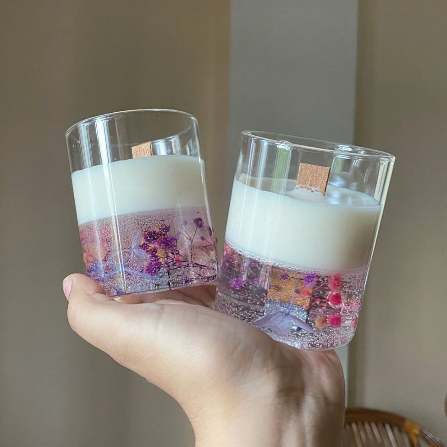 Crystal Glow Gel Candles