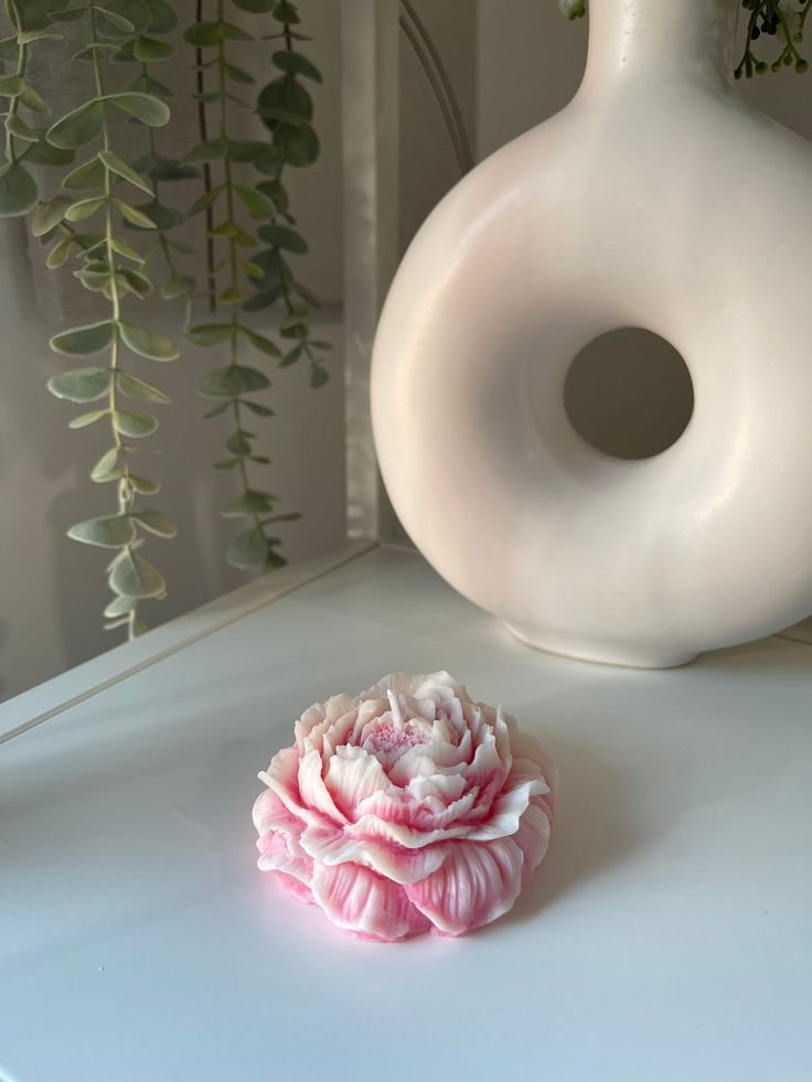 Small Peony Candle